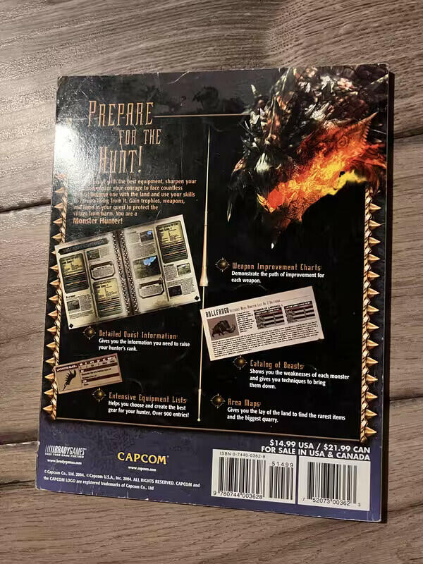 Monster Hunter Brady Games Capcom Playstation 2 PS2 Strategy Guide