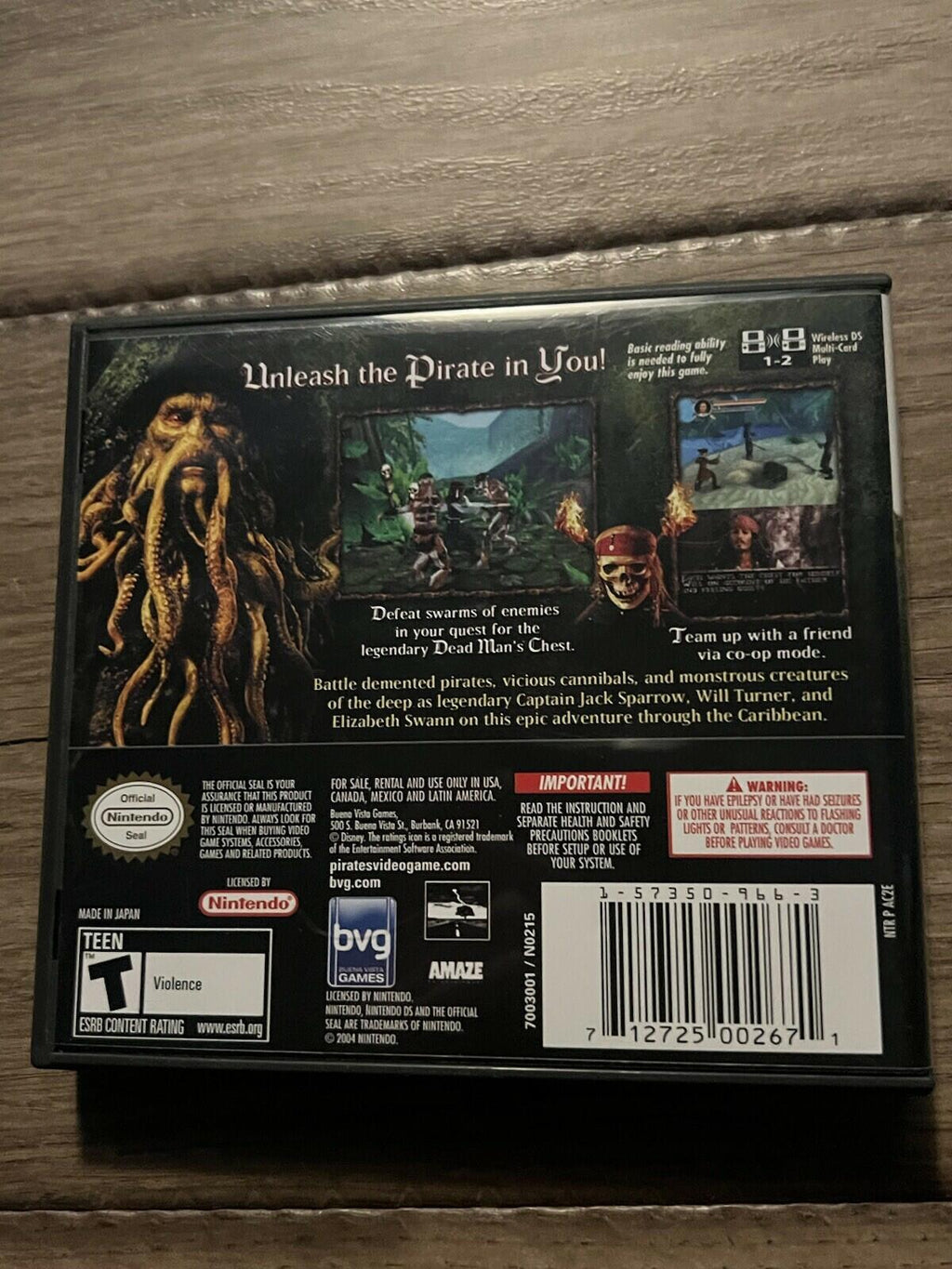 Pirates of the Caribbean: Dead Man's Chest (Nintendo DS, 2006) CIB