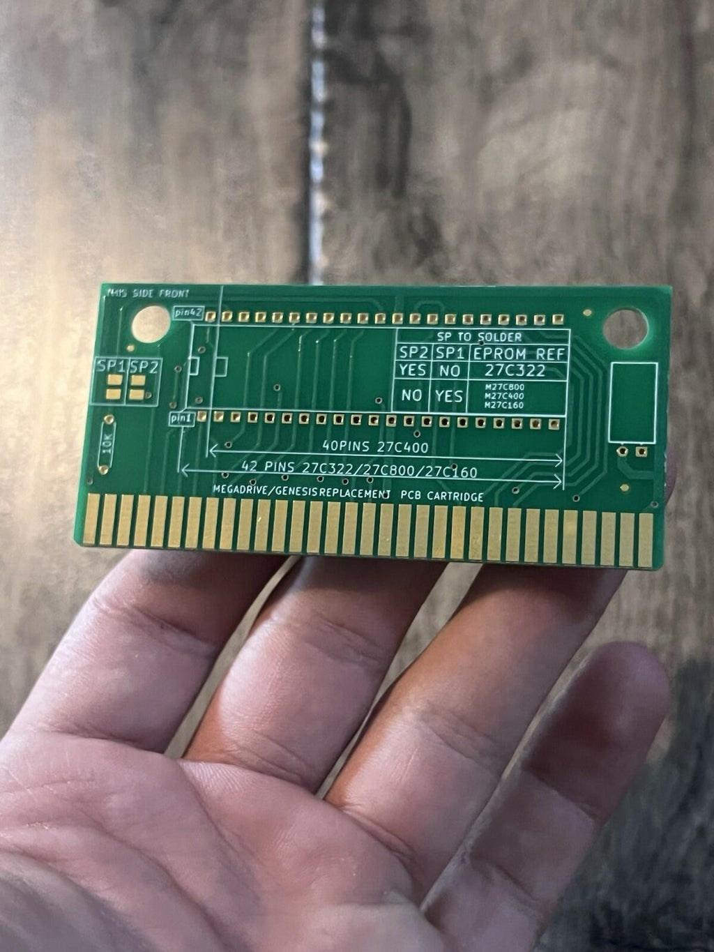 Sega Genesis Basic ROM Cartridge PCB for game dev