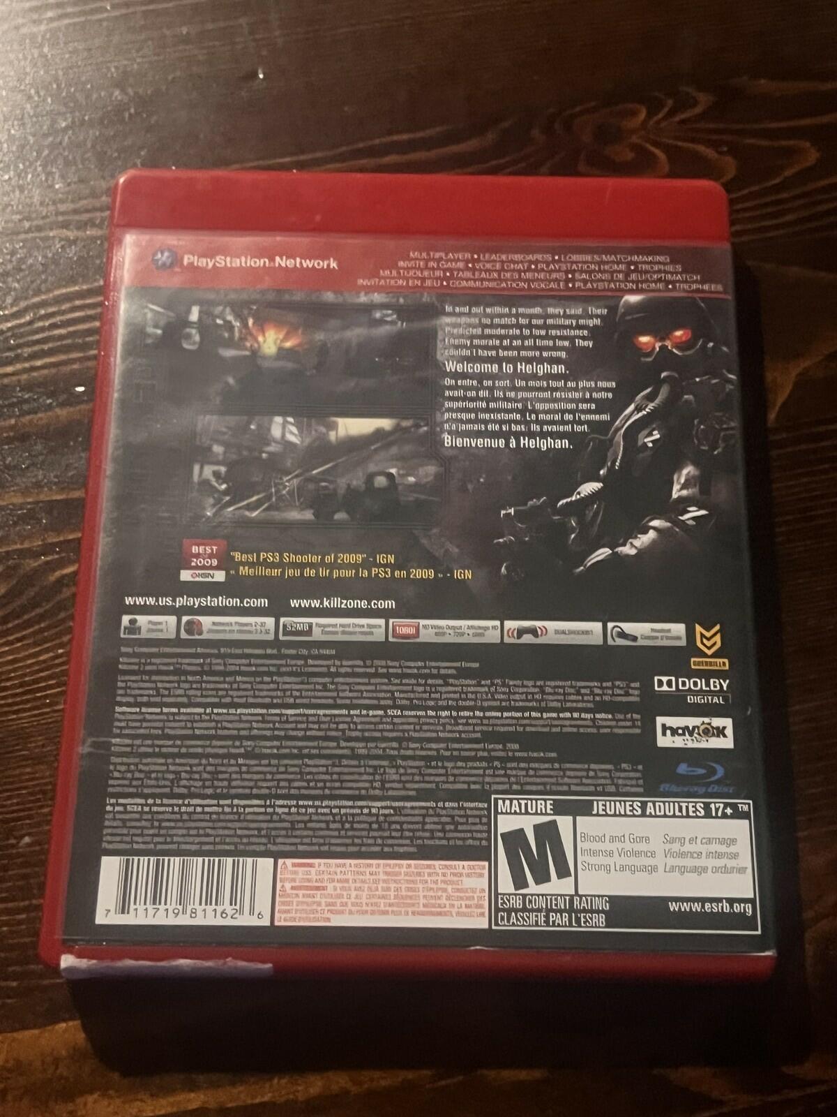 Killzone 2: Greatest Hits (Sony Playstation 3 PS3, 2009) CIB COMPLETE