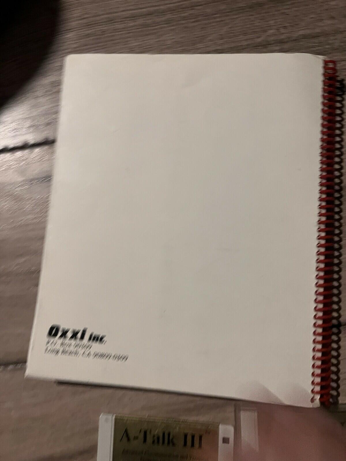 A-Talk III v1.2D Oxxi Felsina Data Telecommunications for Amiga