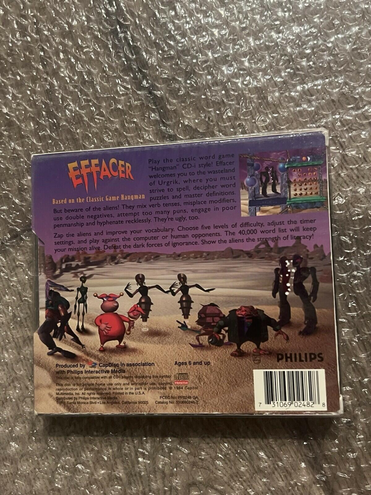 Effacer (Philips CD-i CDI, 1994) BRAND NEW SEALED