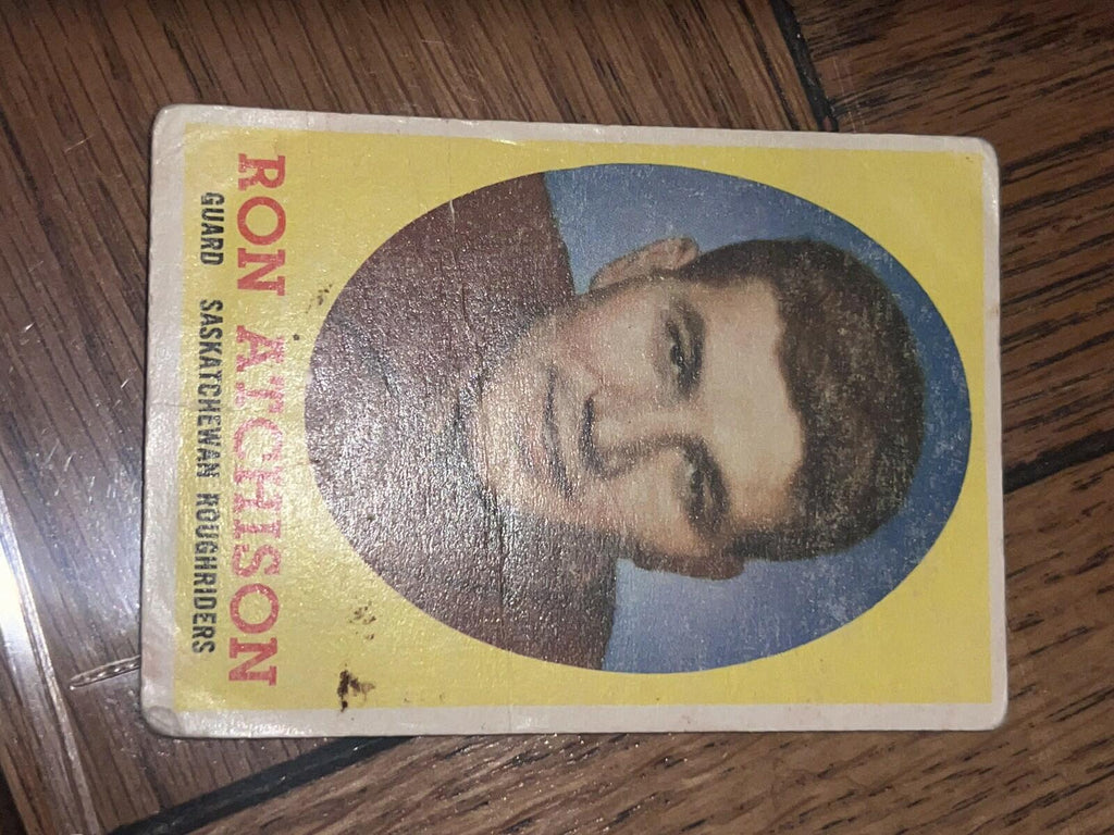1958 Topps CFL Ron Atchison Saskatchewan Roughriders #86 Football Card