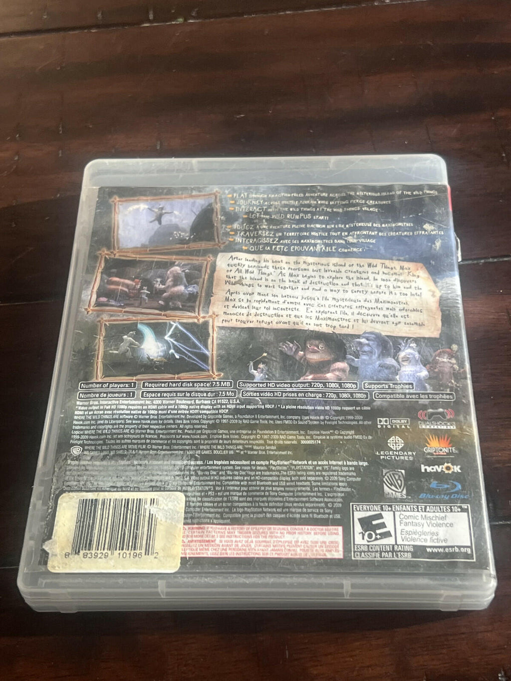 Where the Wild Things Are (Sony Playstation 3 PS3, 2009) CIB COMPLETE