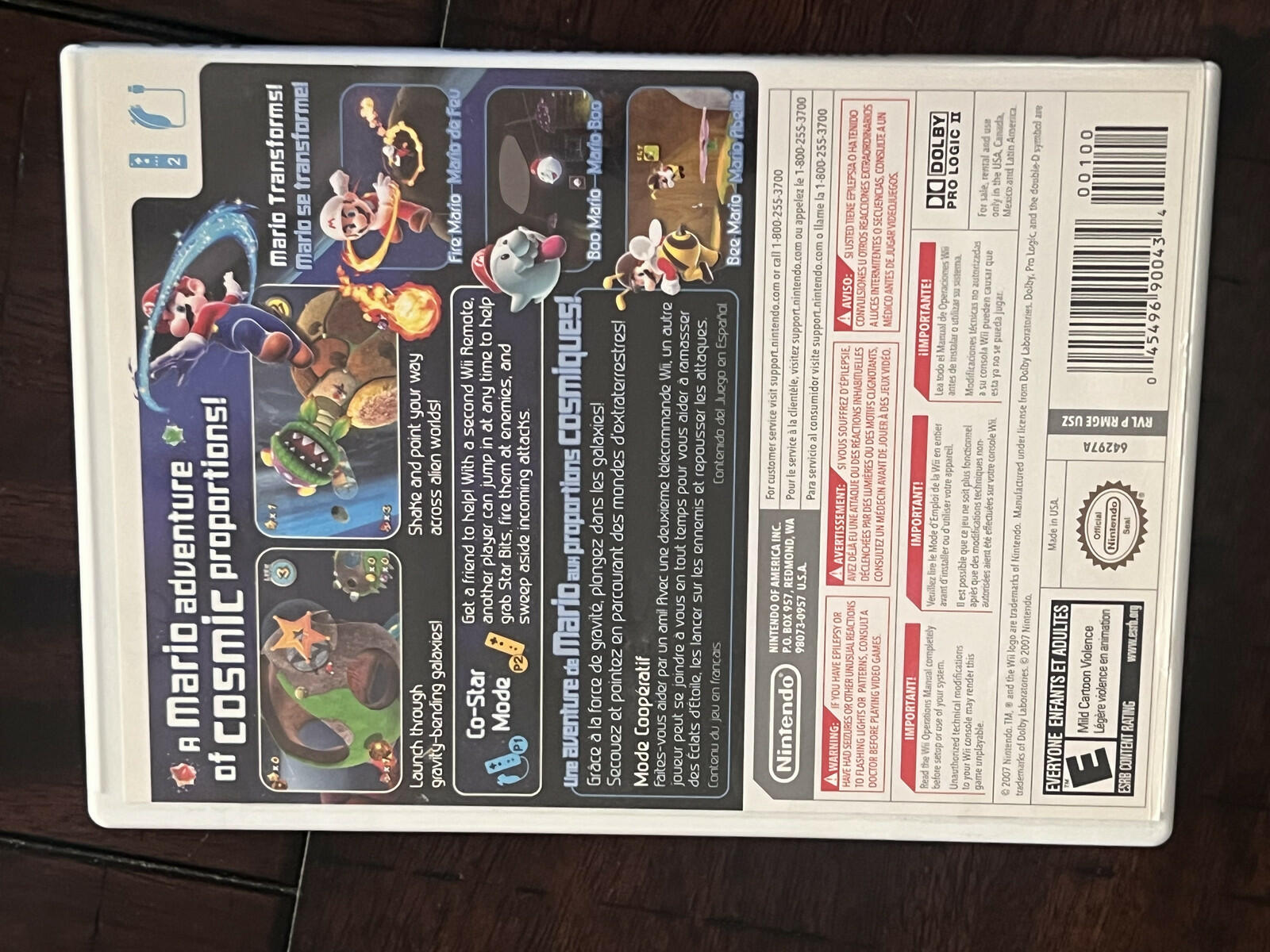 Super Mario Galaxy (Nintendo Wii, 2007) CIB COMPLETE