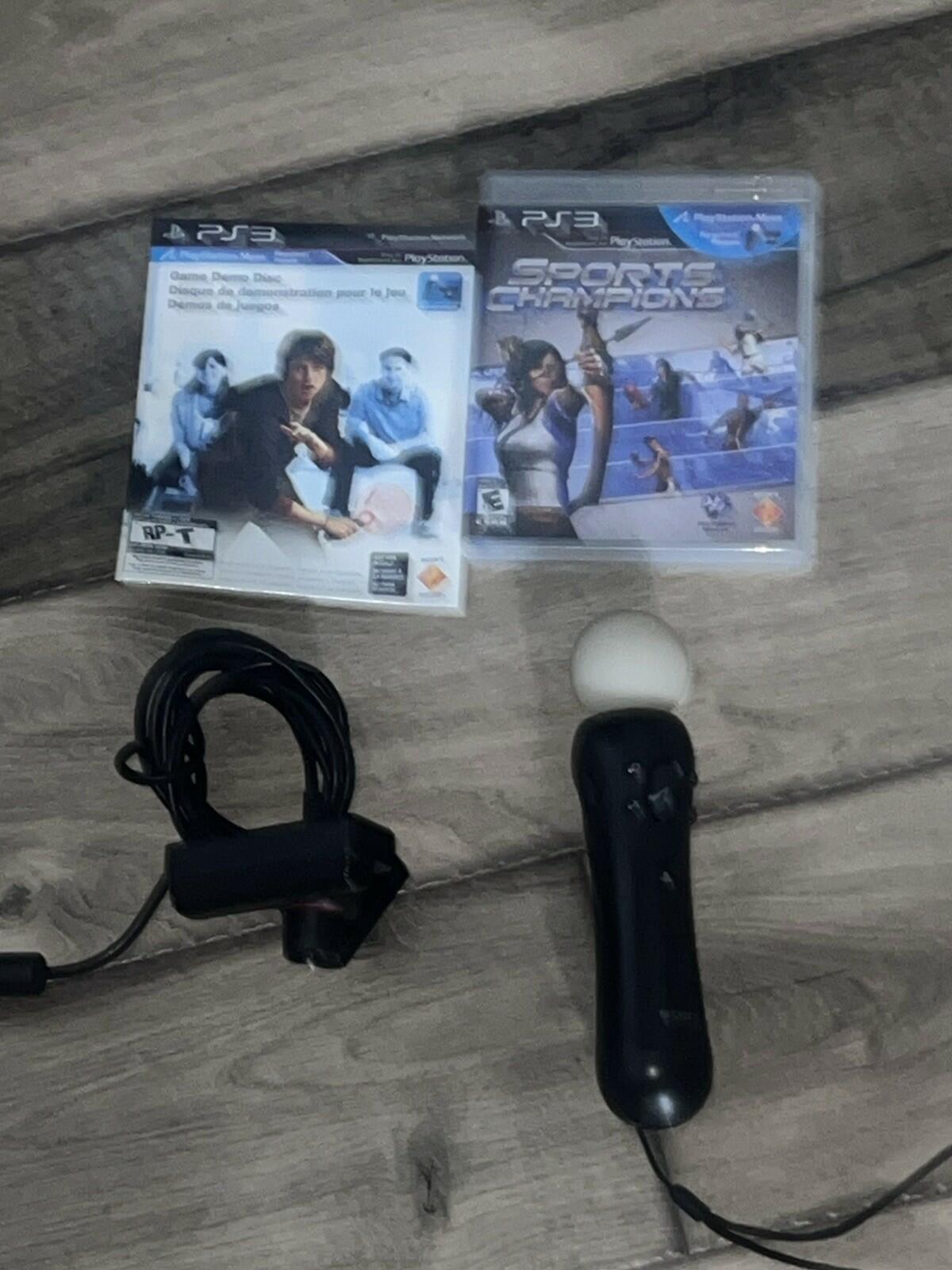 PlayStation3 PS3 Move Sports Champion Bundle Motion Controller Camera+ Demo Disc
