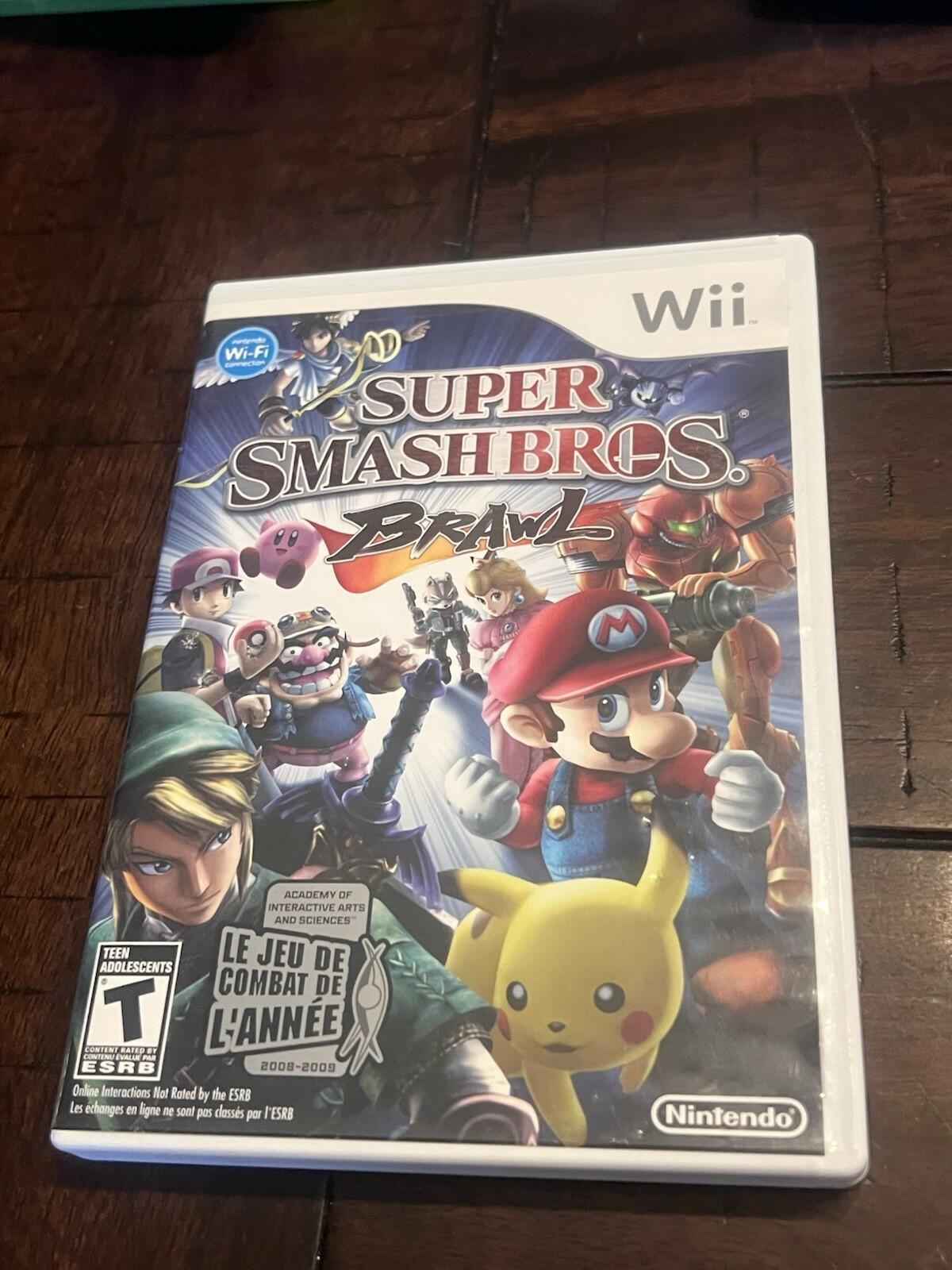 Super Smash Bros Brawl (Nintendo Wii 2008) CIB COMPLETE IN BOX