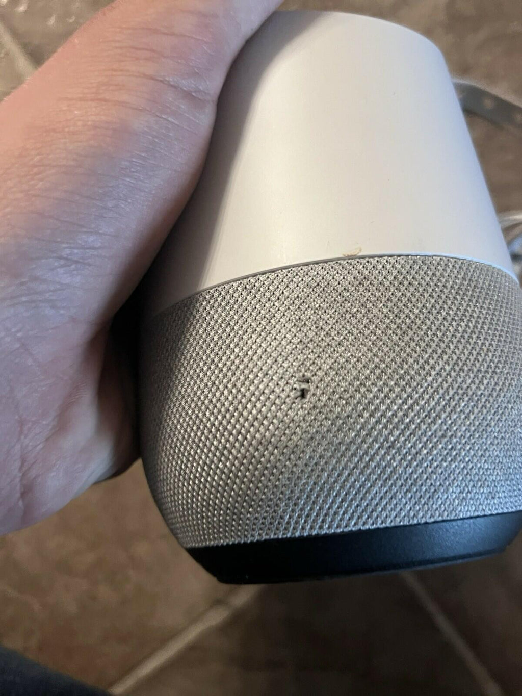 Google Home Smart Speaker with Voice Assistant White / Original Power Adapter