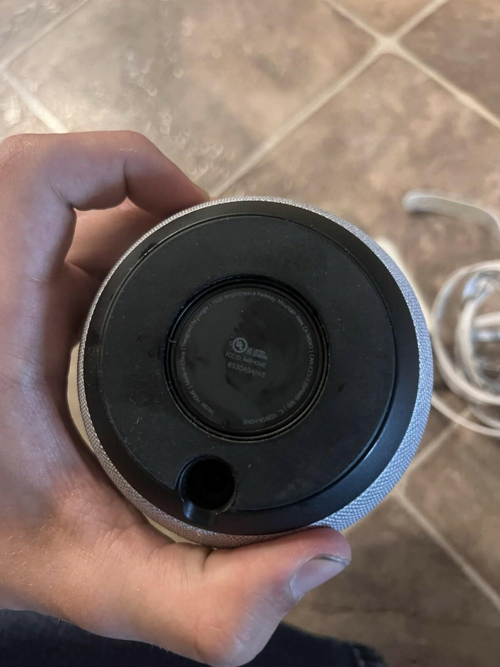 Google Home Smart Speaker with Voice Assistant White / Original Power Adapter