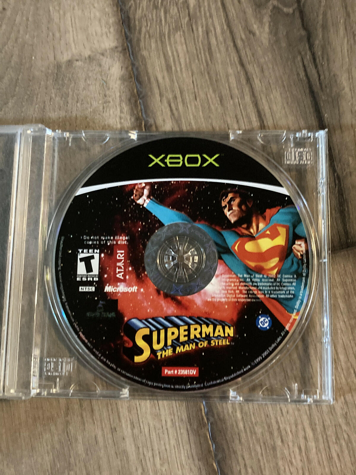 Superman Man of Steel (Microsoft Xbox, 2002) DISC ONLY
