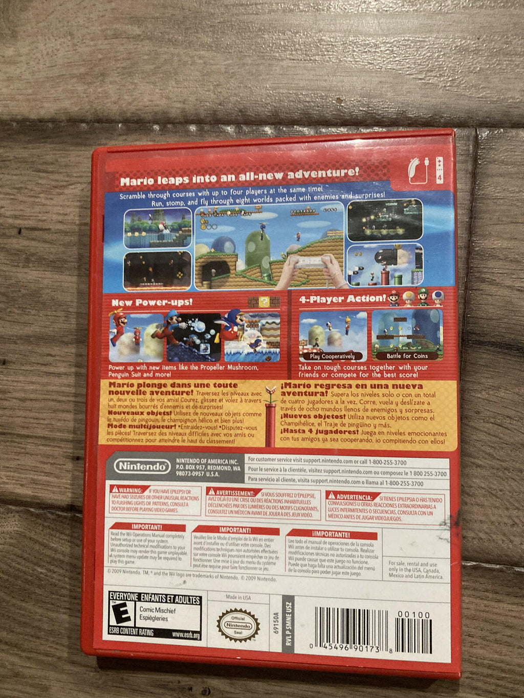New Super Mario Bros. Wii (Nintendo Wii, 2009) NO MANUAL