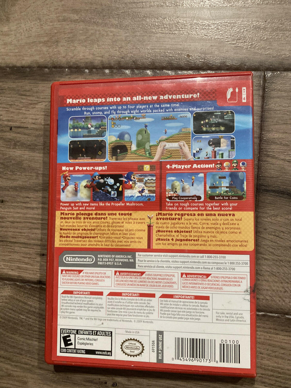 New Super Mario Bros. Wii (Nintendo Wii, 2009) NO MANUAL