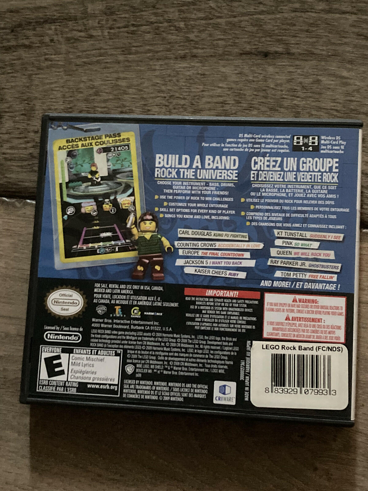 LEGO Rock Band (Nintendo DS, 2009) CIB COMPLETE