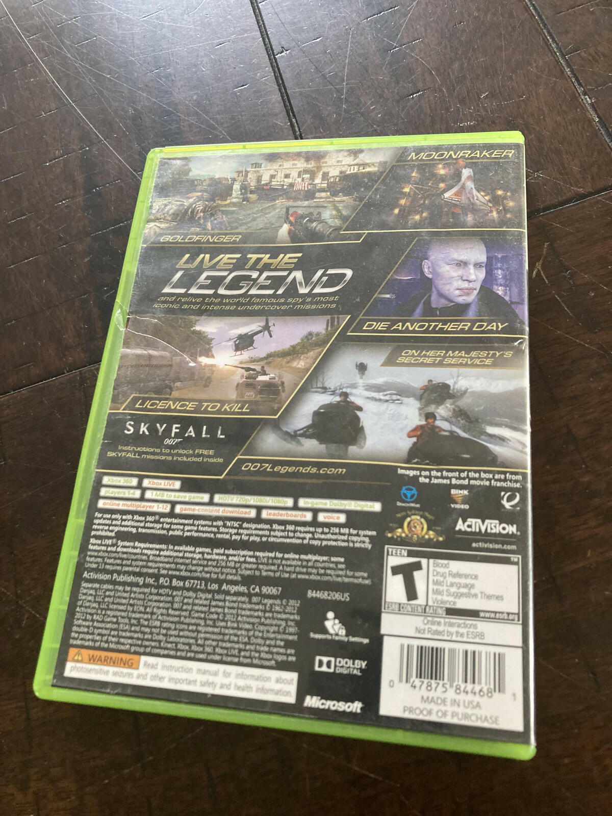 007 Legends (Microsoft Xbox 360, 2012) CIB COMPLETE