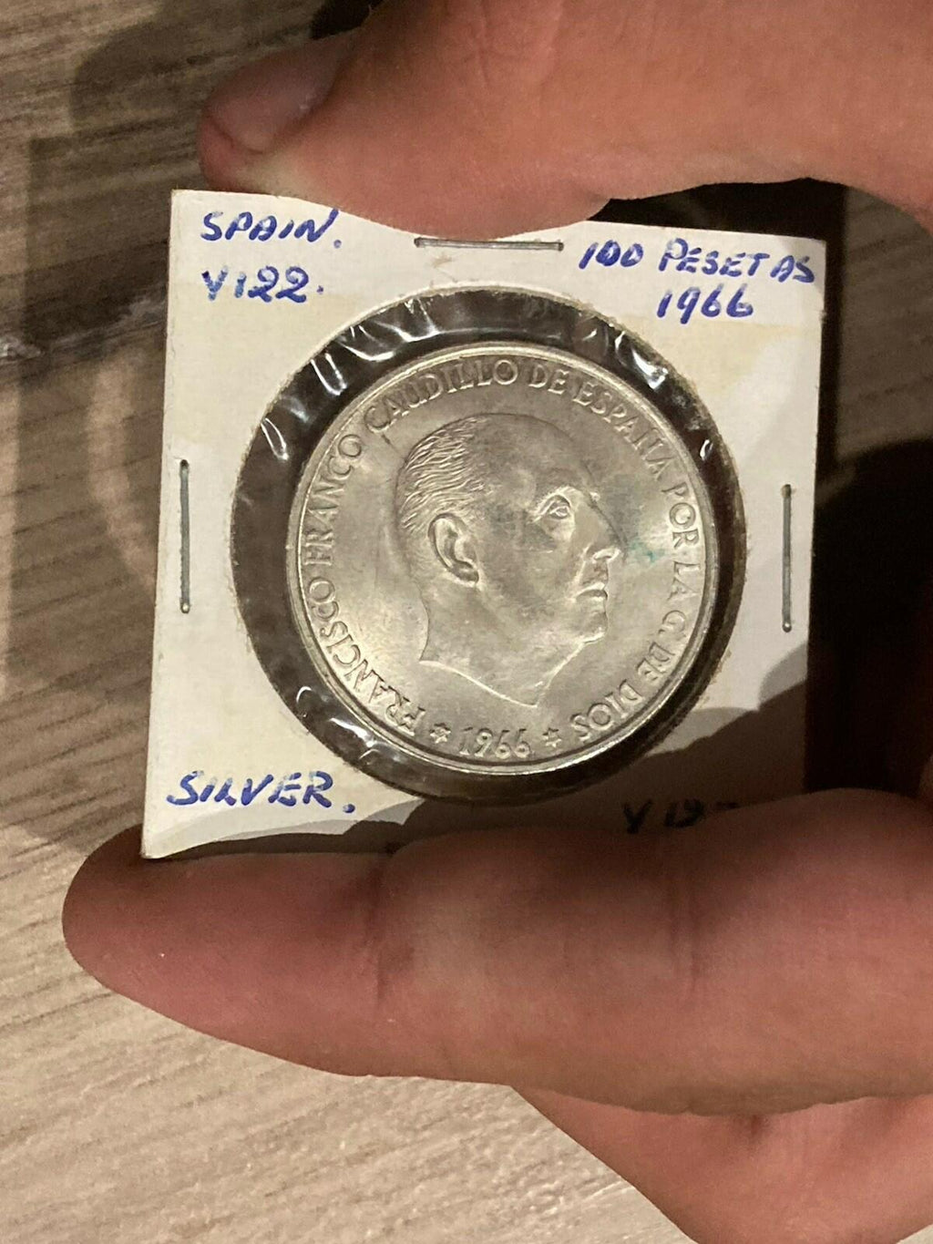 1966 Spain Silver 100 Pts Francisco Franco .800 Fine Silver Bullion