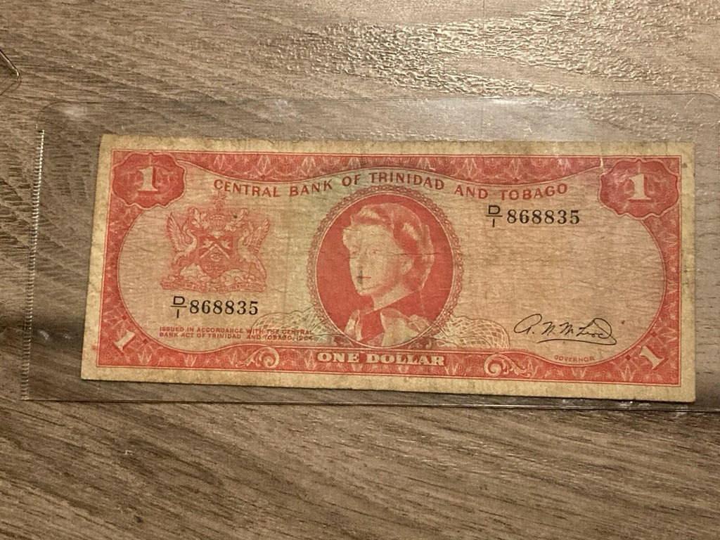 1964 Trinidad And Tobago $1 Banknote