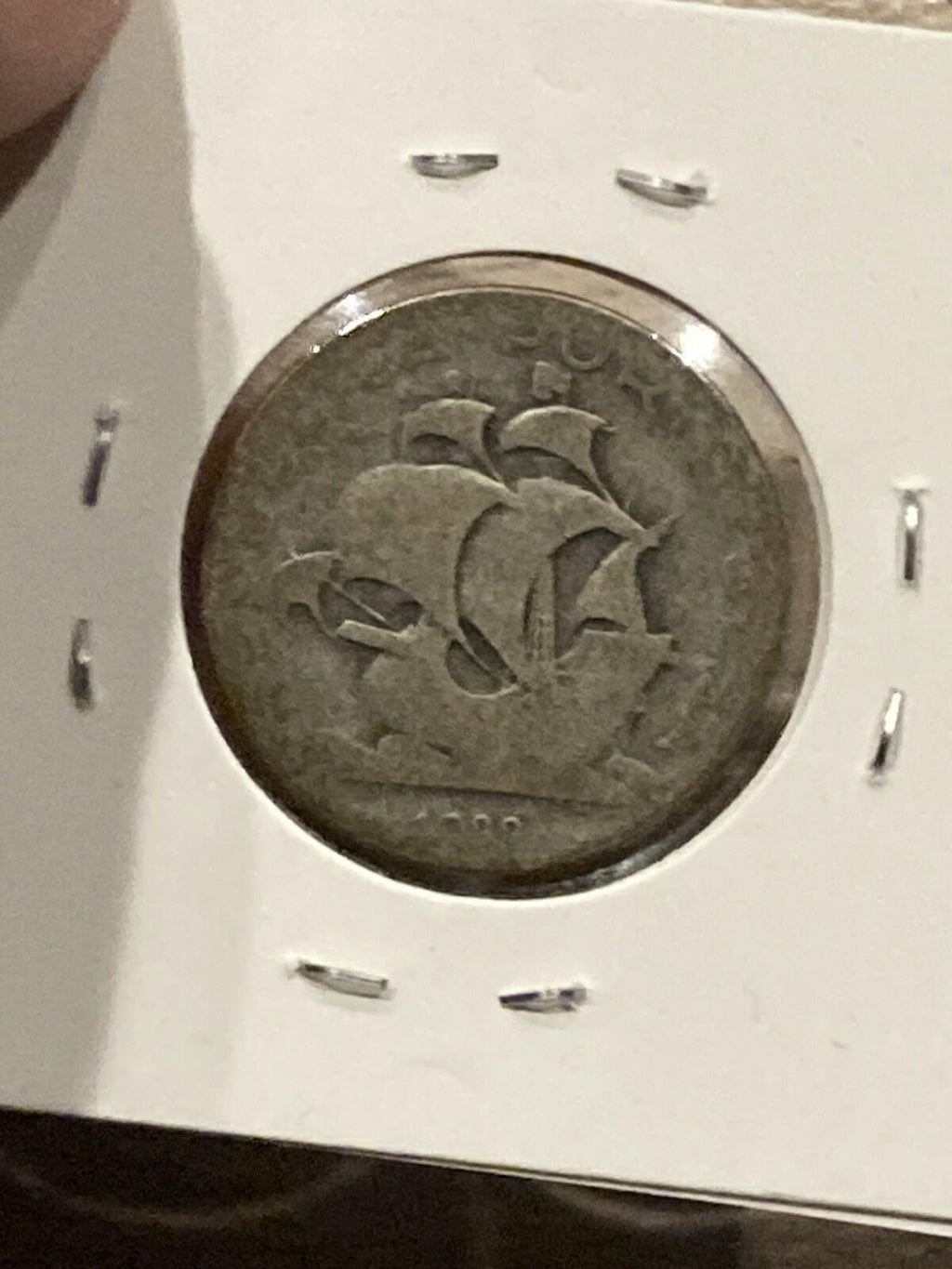 1932 Portugal 5 Escudos Silver Coin