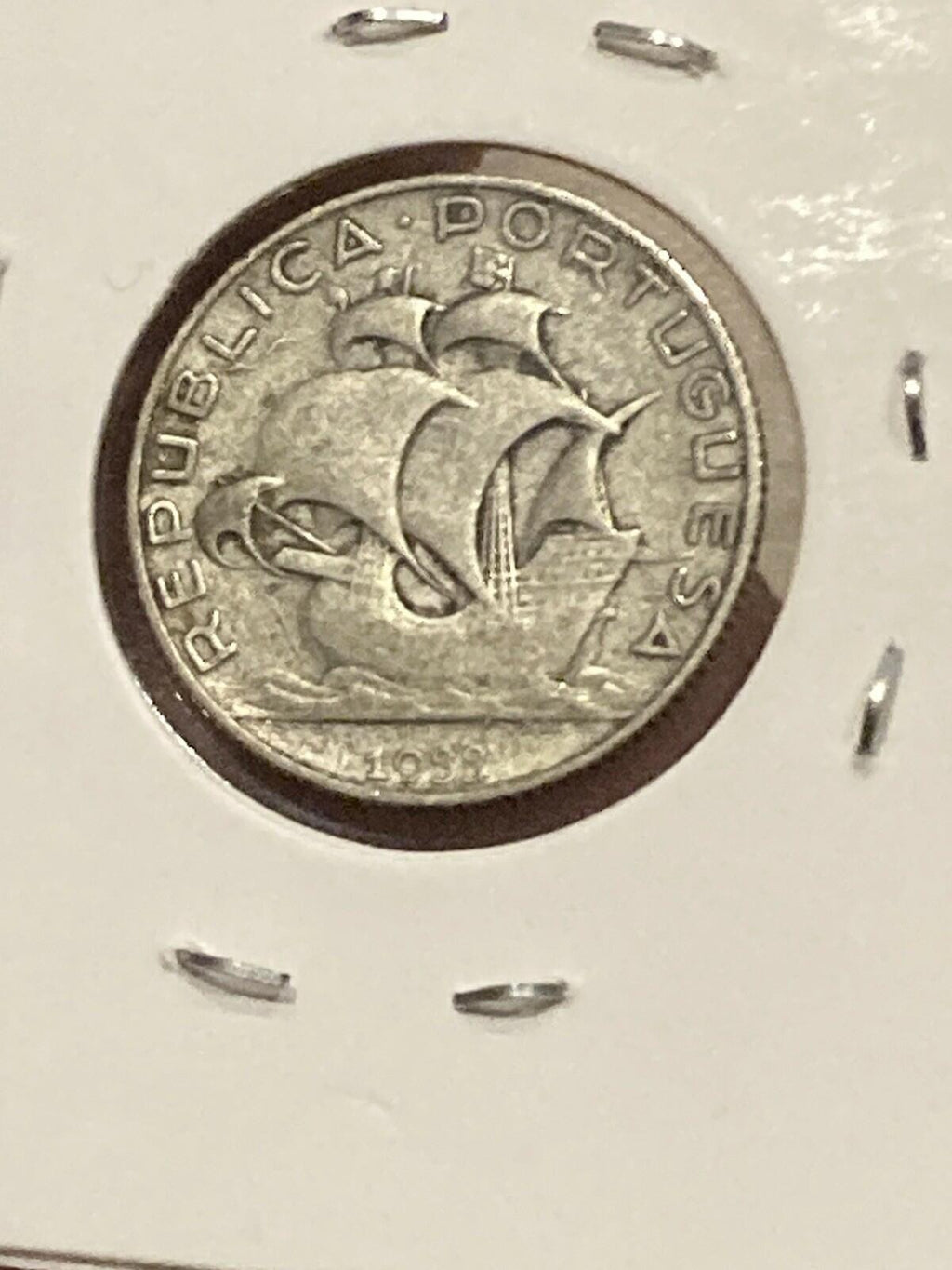 1933 Portugal 2.5 Escudos Silver Circulated Better Date