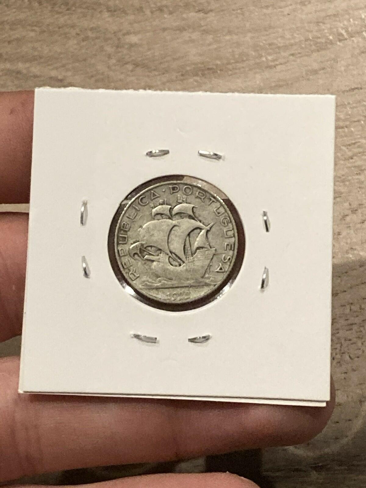 1933 Portugal 2.5 Escudos Silver Circulated Better Date