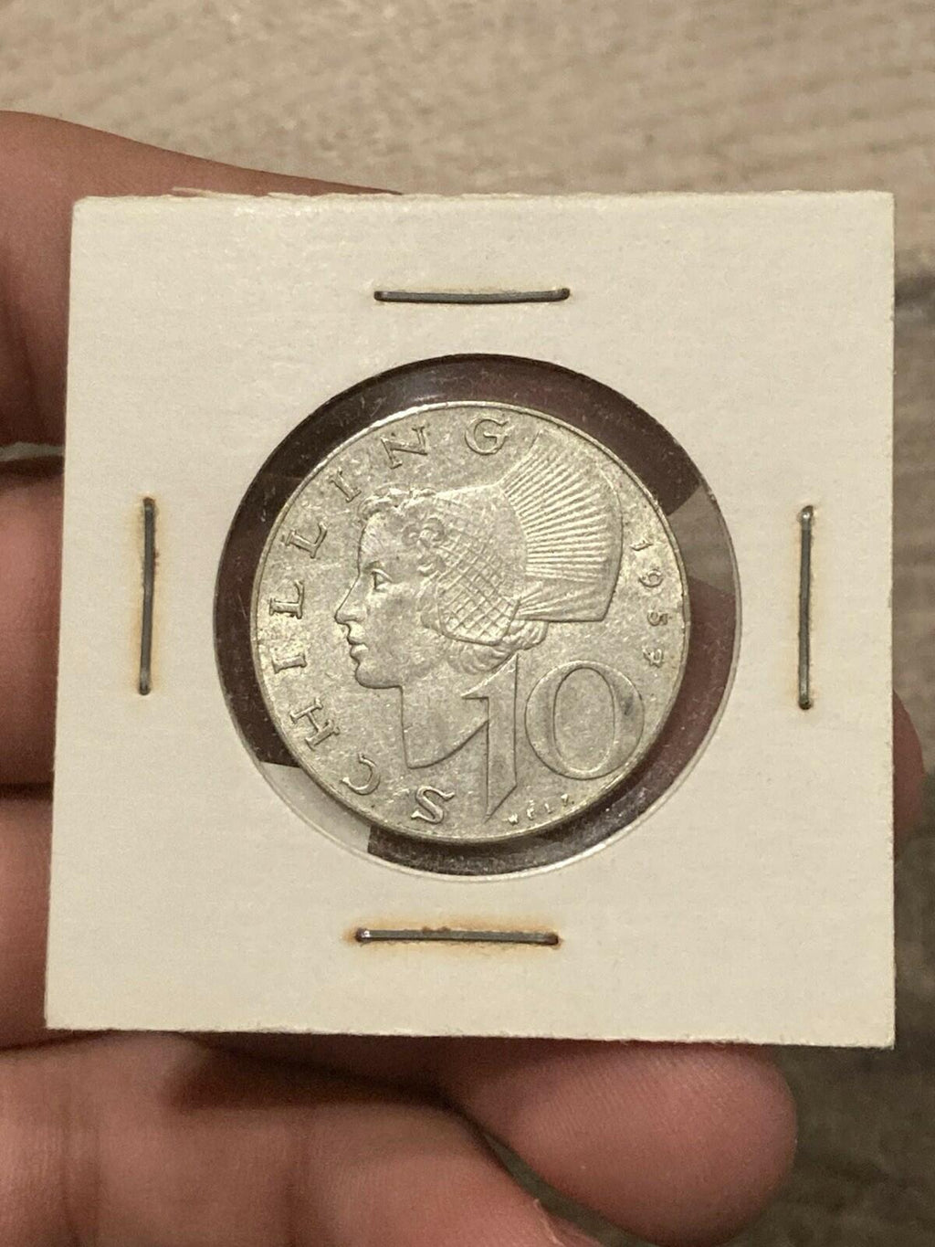 1958 Austria 10 schilling Silver