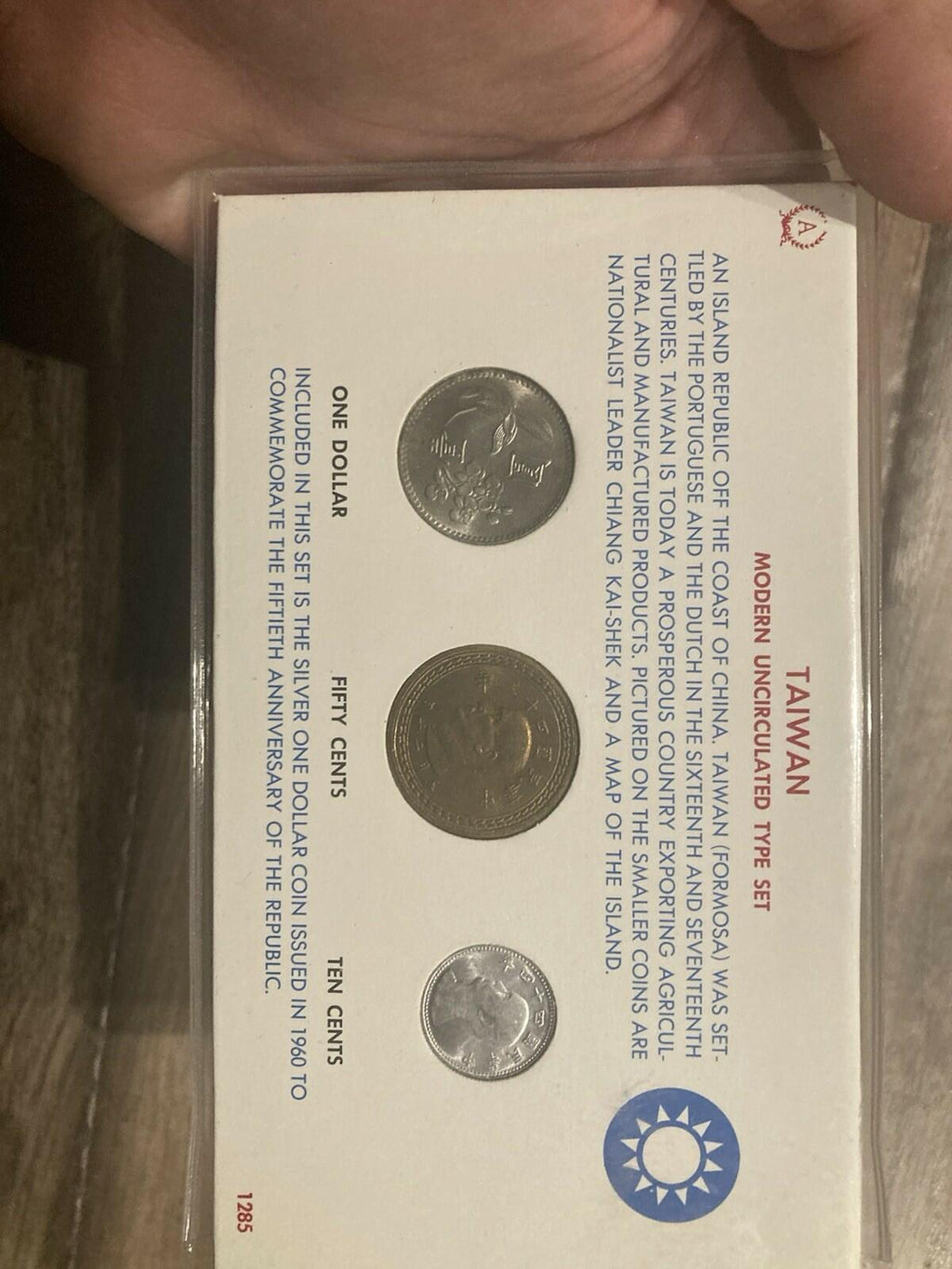 1960 Taiwan Modern Uncirculated Type Set 3 Coins