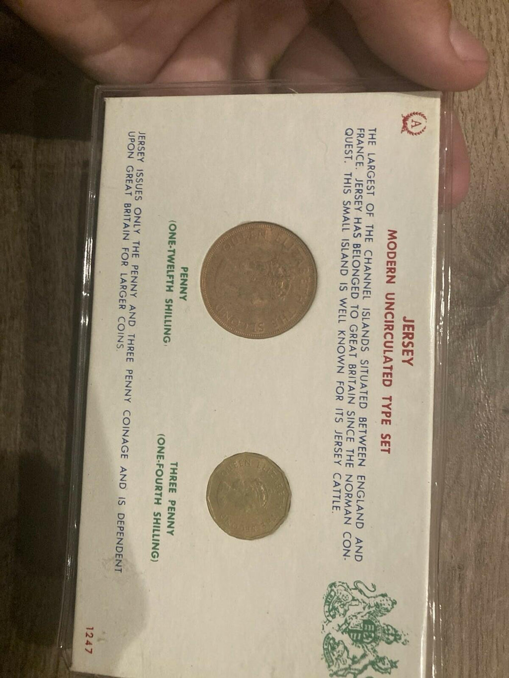 1964 Jersey Penny & Three Penny Coin Set, Modern Uncirculated Type Set