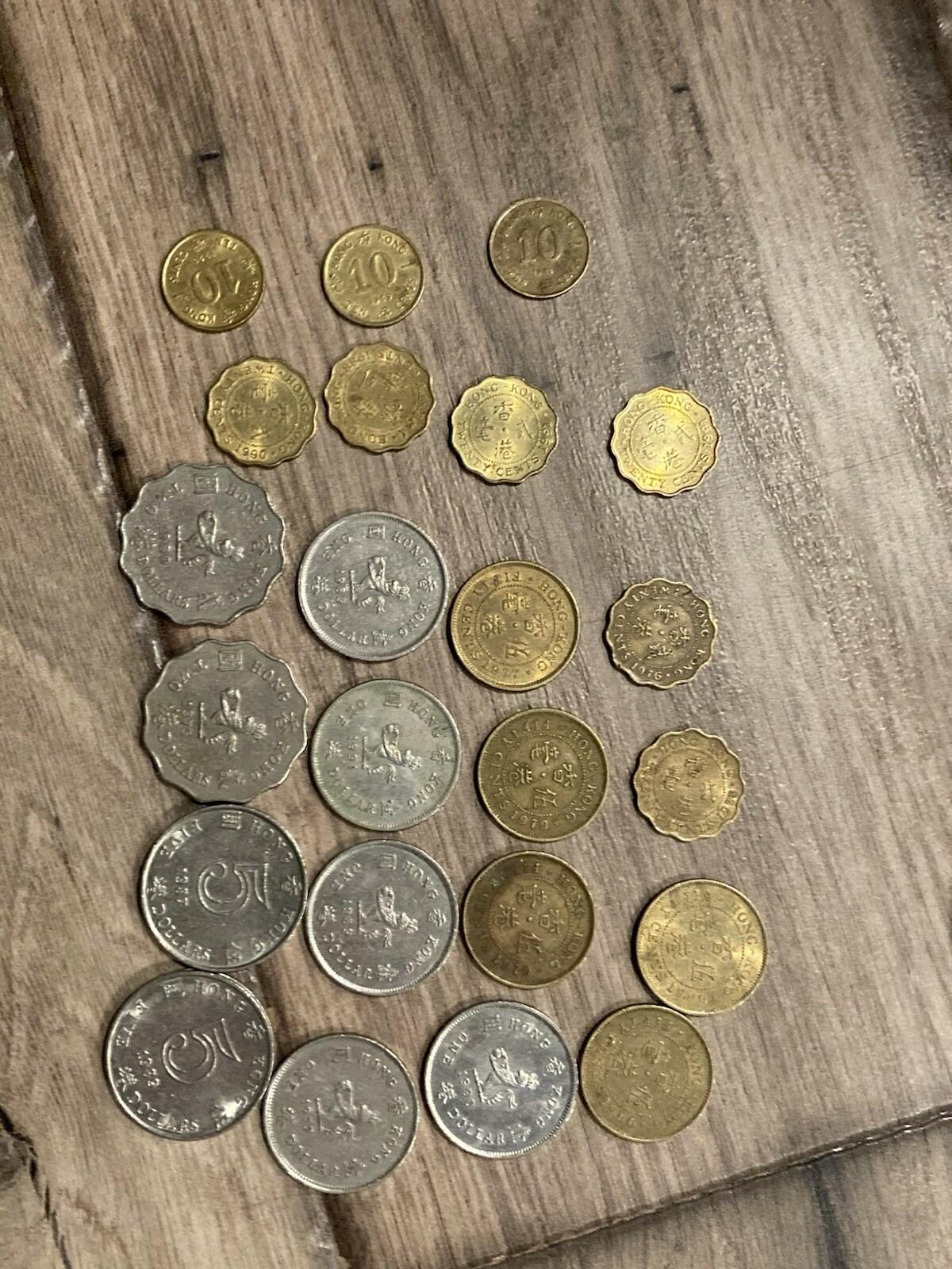 1973-1994 Hong Kong 1 2 Dollars 50 20 10 Cents 23 pcs Lot