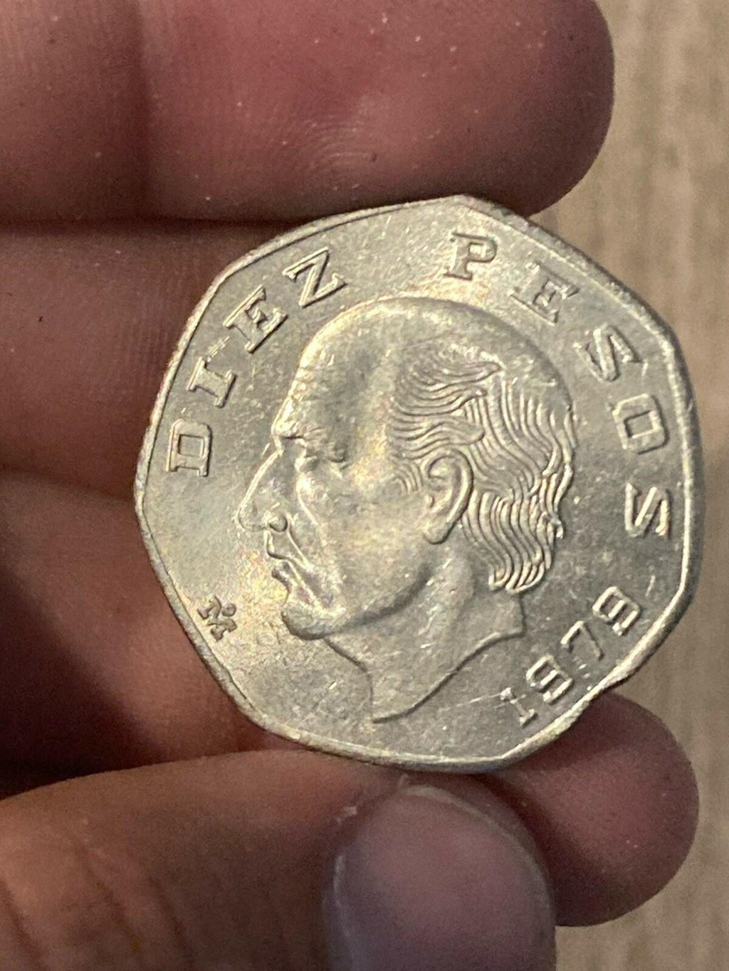 1979 Mexico Diez 10 Pesos Coin 7 Sides Mexico Money World Coins Money