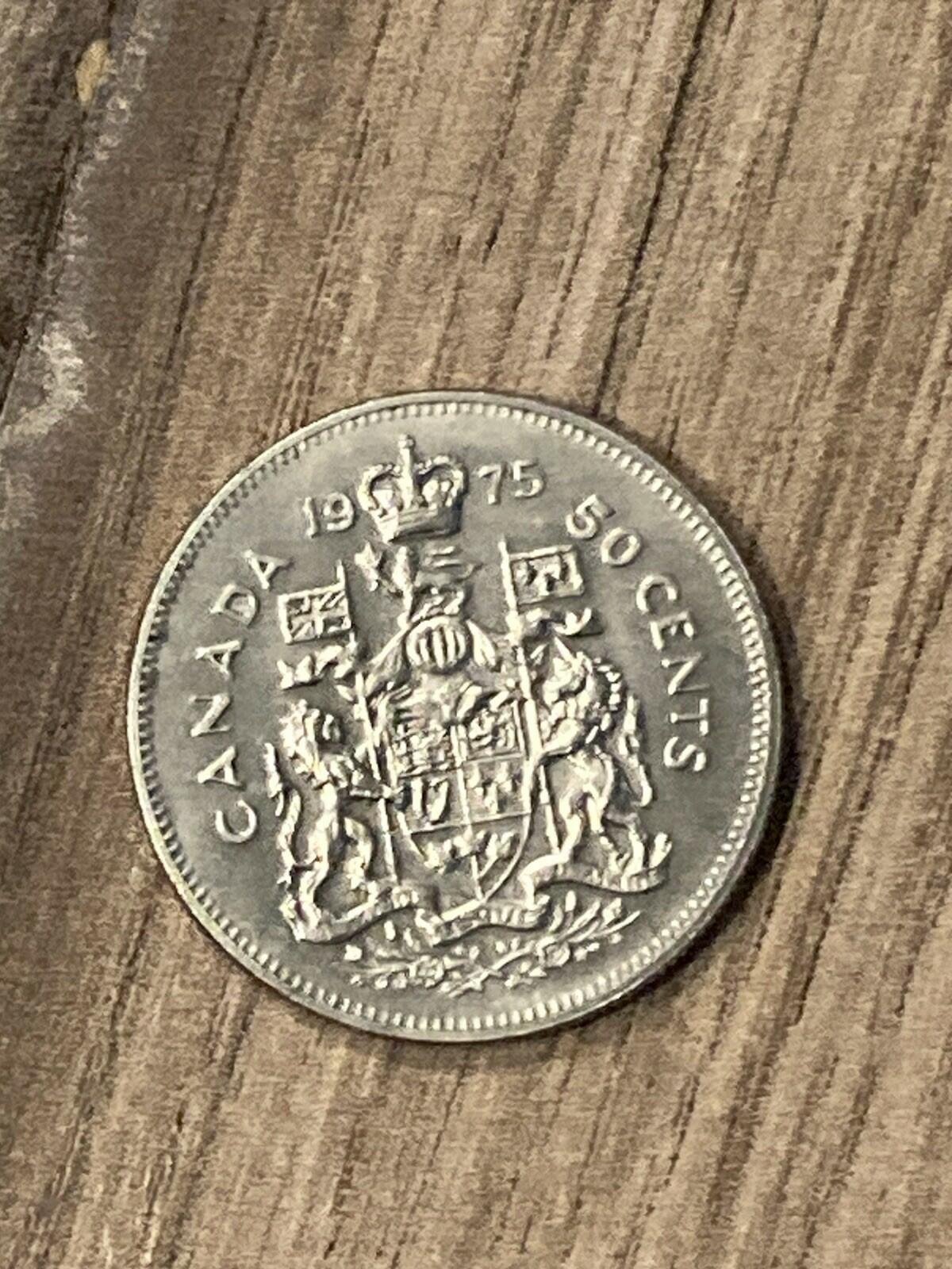 1975 Canada 50 cents coin