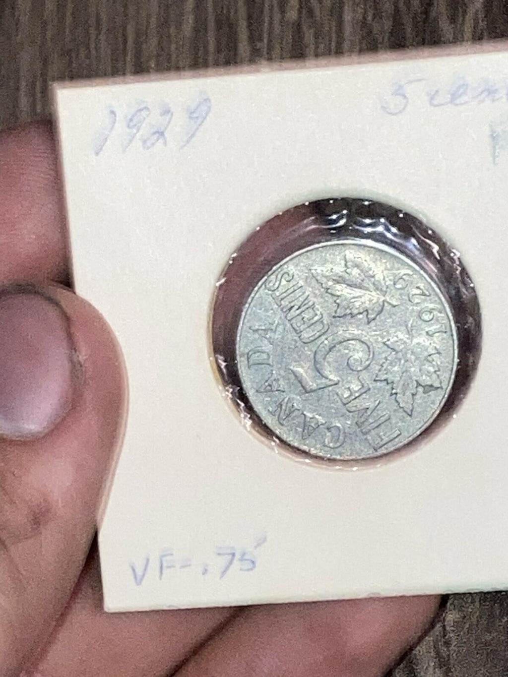 1929 Canada 5 Cents Nickel King George V  Canadian Coin