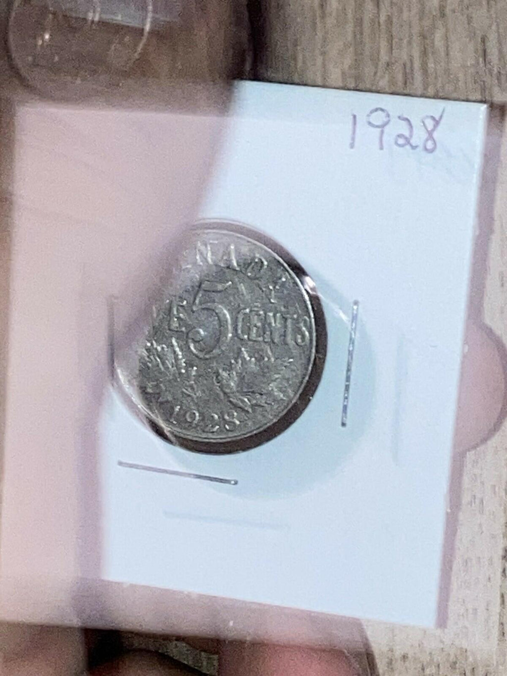 1928 Canada 5 Cents Nickel Coin, King George V