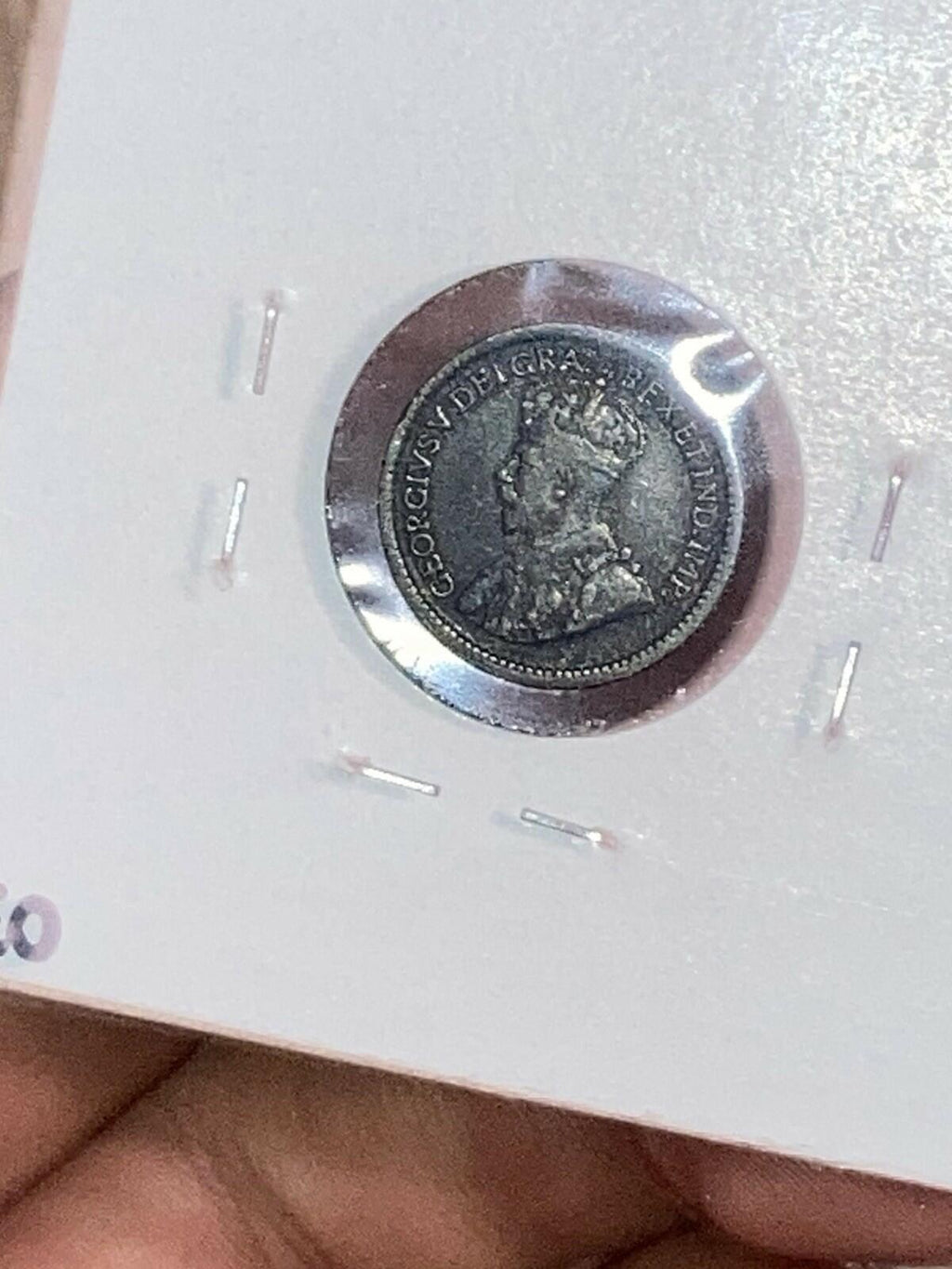1914 Canada 5 Cents Half Dime Silver Coin George V
