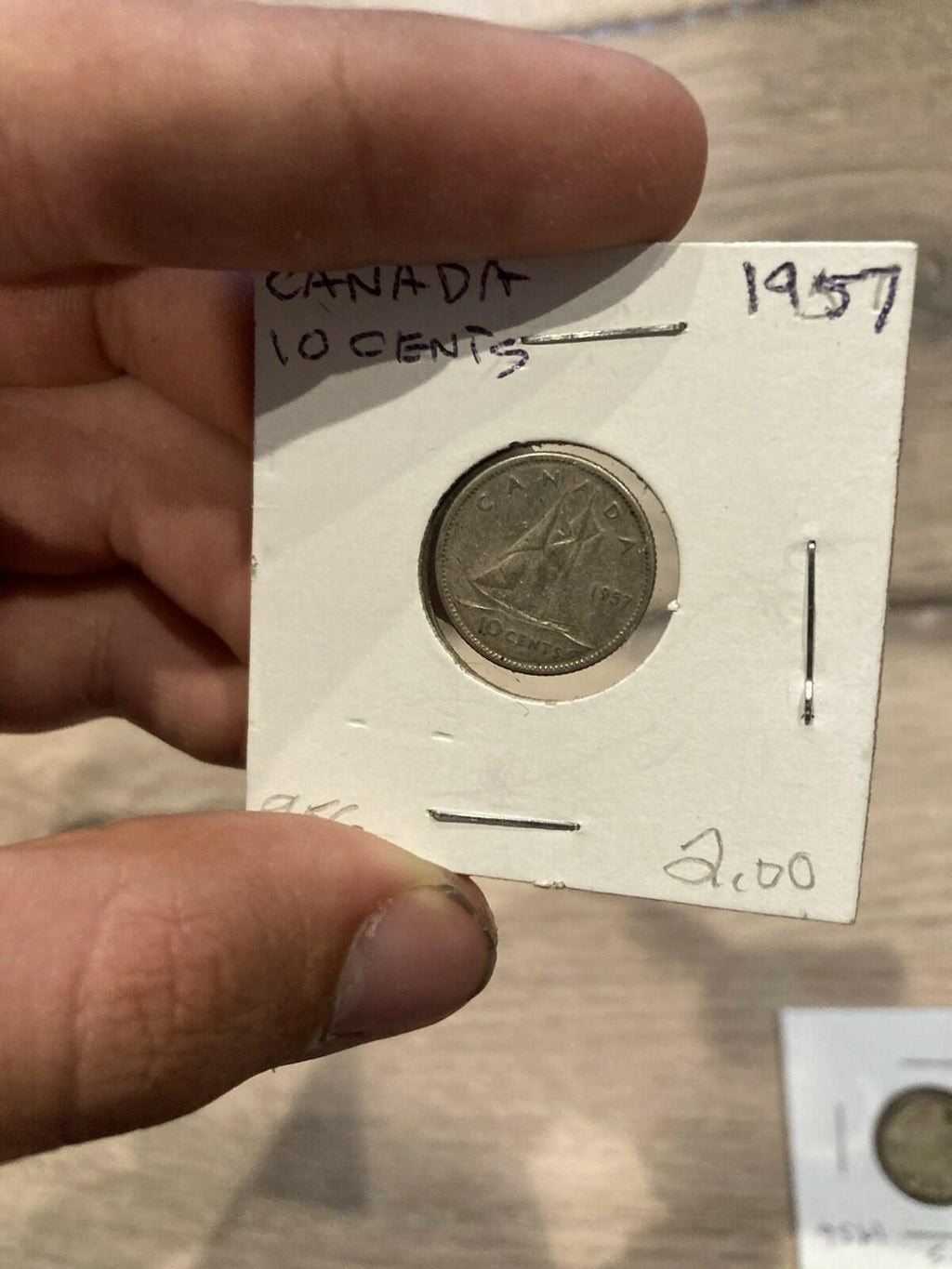 1957 Silver Canada 10 cent Canadian dime