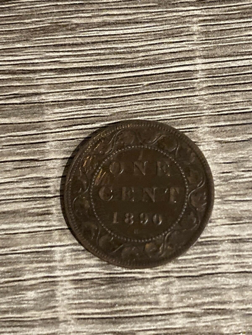 1890 H Canada 1 Cent Penny Coin