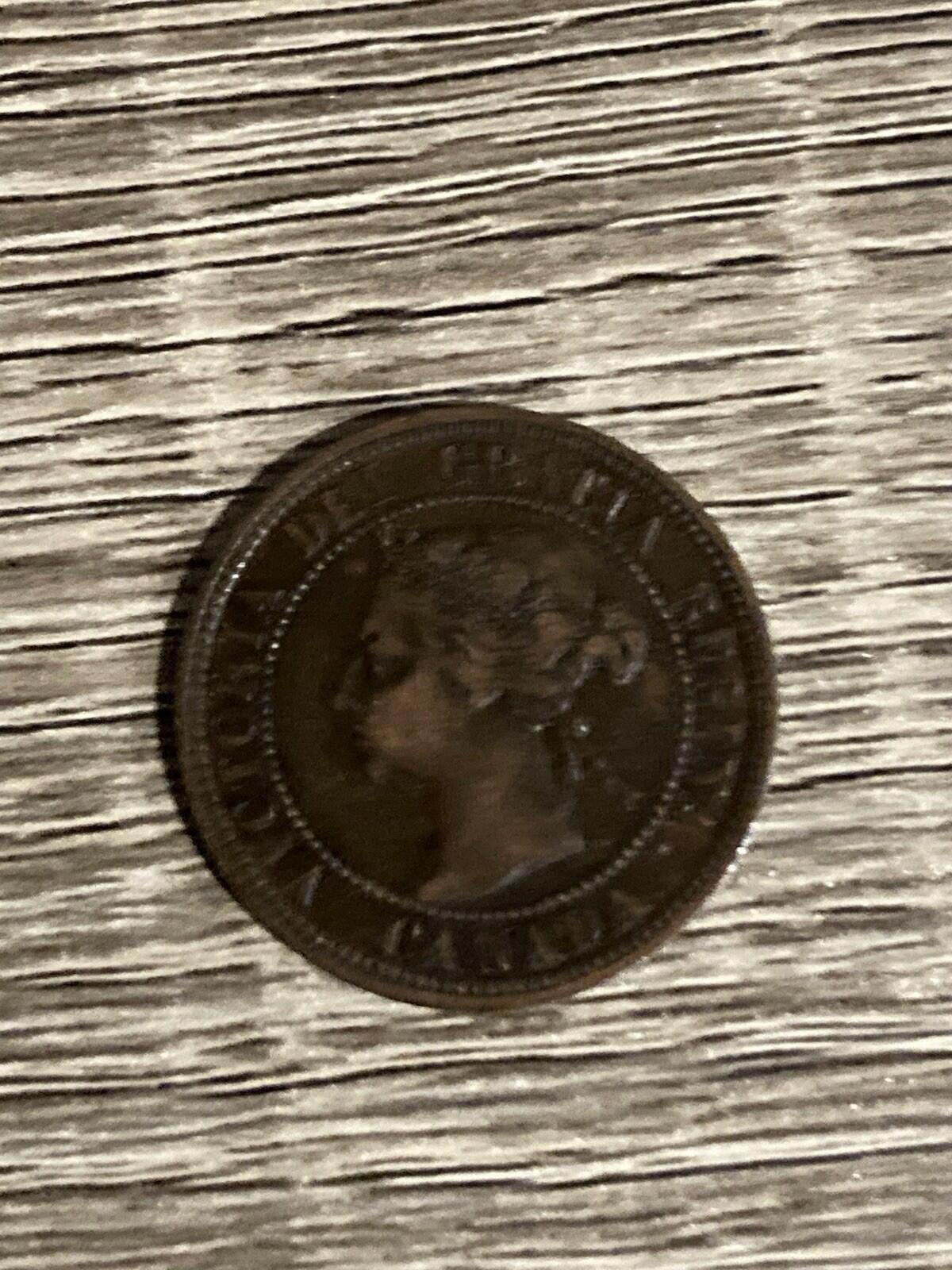 1890 H Canada 1 Cent Penny Coin