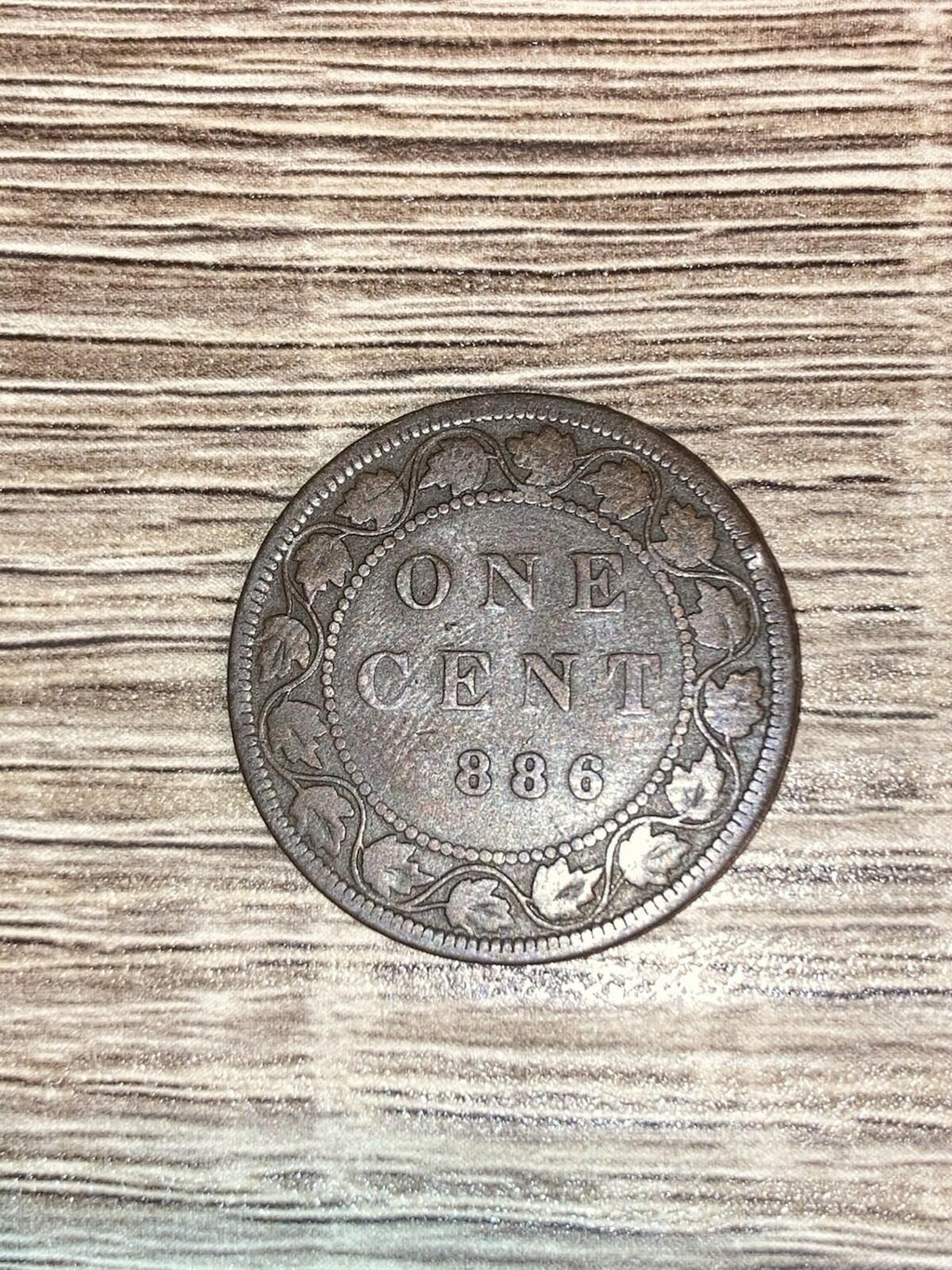 1886 Obverse 2 Canada 1 one cent large penny