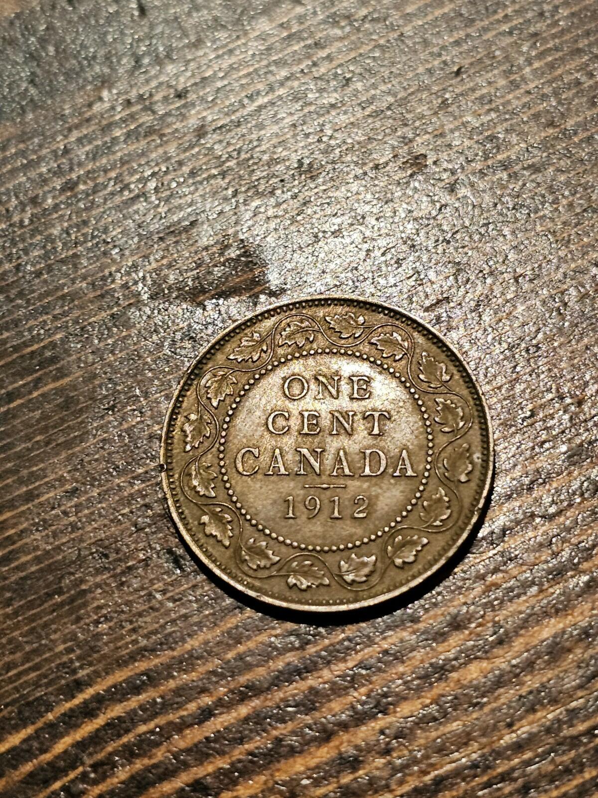 1912 Canada Large Cent Penny Coin