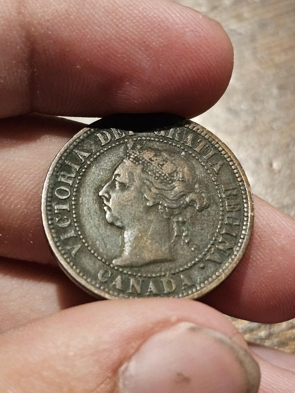 1891 Canada Large Penny 1 Cent Victoria SL SD Obverse 3