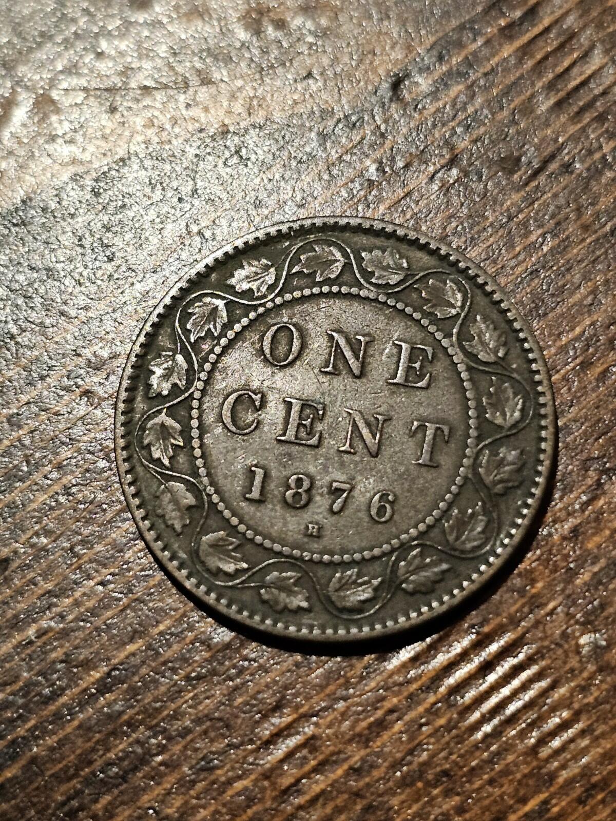 1876 H  Canada Large Cent Queen Victoria