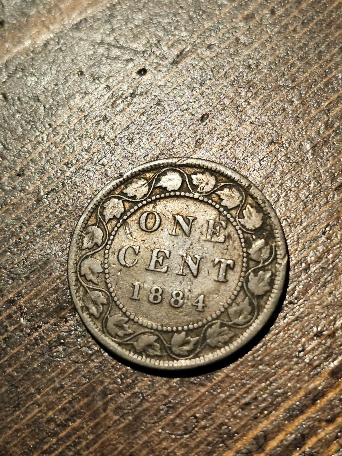 1884 Canada Large Penny Cent Coin
