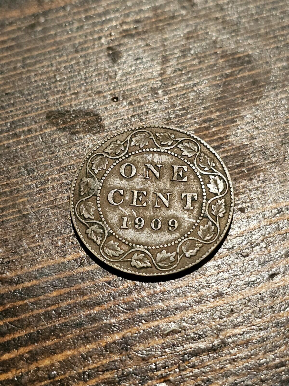 1909 Canada Large Cent Penny King Edward VII