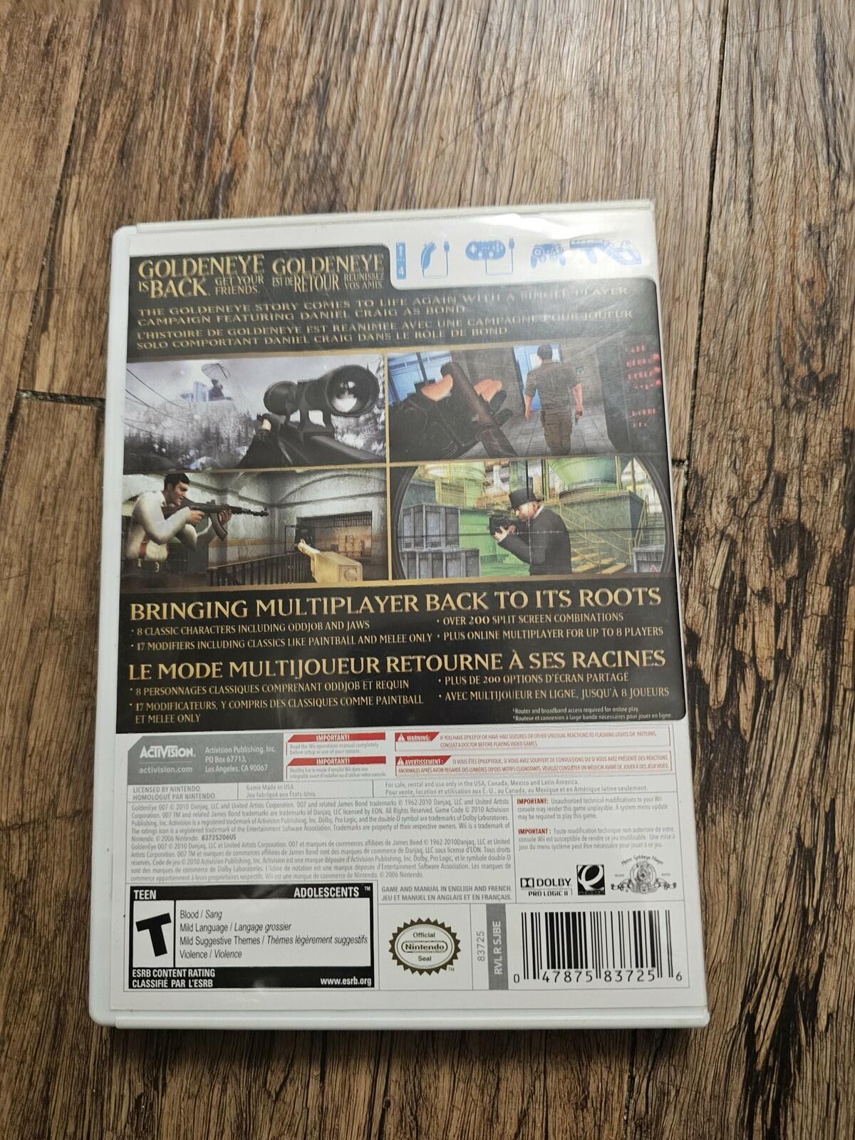 007 GoldenEye (Nintendo Wii, 2010) CIB COMPLETE