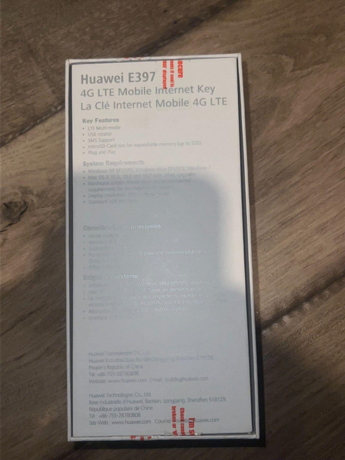 Huawei Mobile said LTE USB Modem E397 OPEN BOX