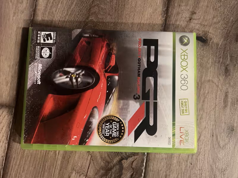 PGR Project Gotham Racing 3 (Microsoft Xbox 360, 2005) NO MANUAL