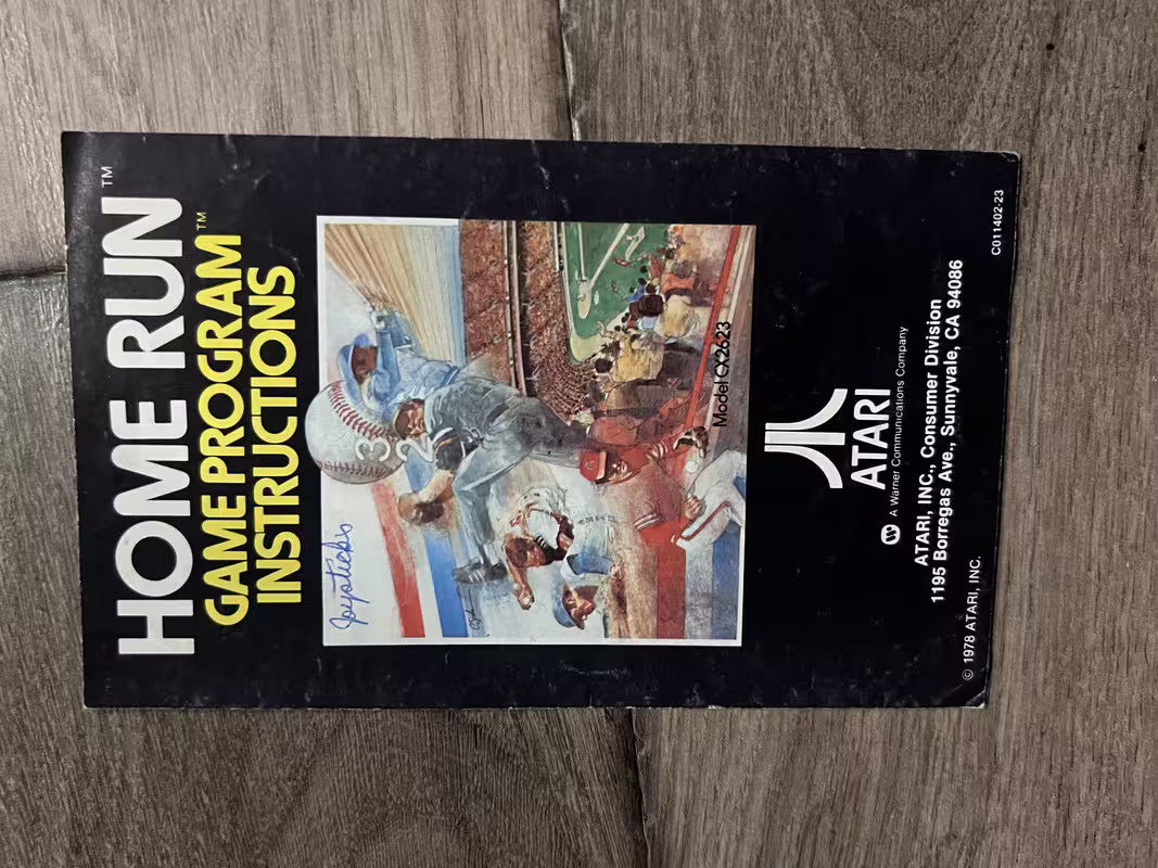 Home Run (Atari 2600, 1978) MANUAL ONLY
