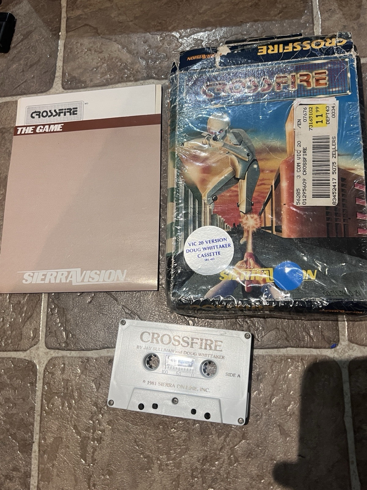 Vintage Crossfire SierraVision Commodore Vic 20 Game