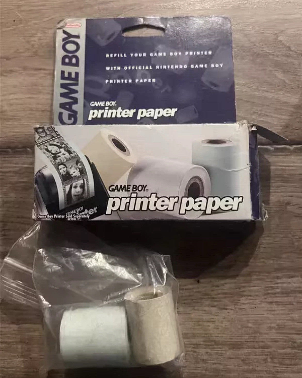 1998 Nintendo Game Boy Printer Paper 2 Rolls 1 Used CIB