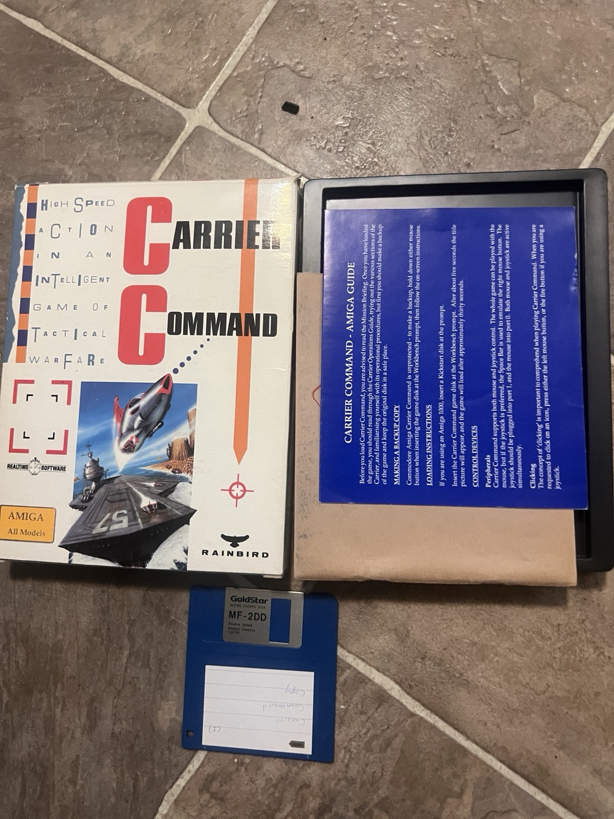 Carrier Commamd Commodore Amiga, 1990 CIB COMPLETE COPIED DISK