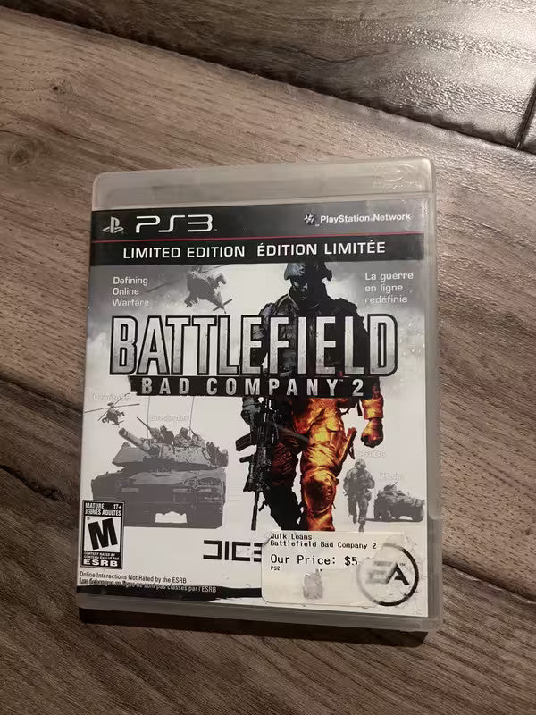 Battlefield: Bad Company 2 Limited Edition (Sony Playstation 3, 2010) NO MANUAL