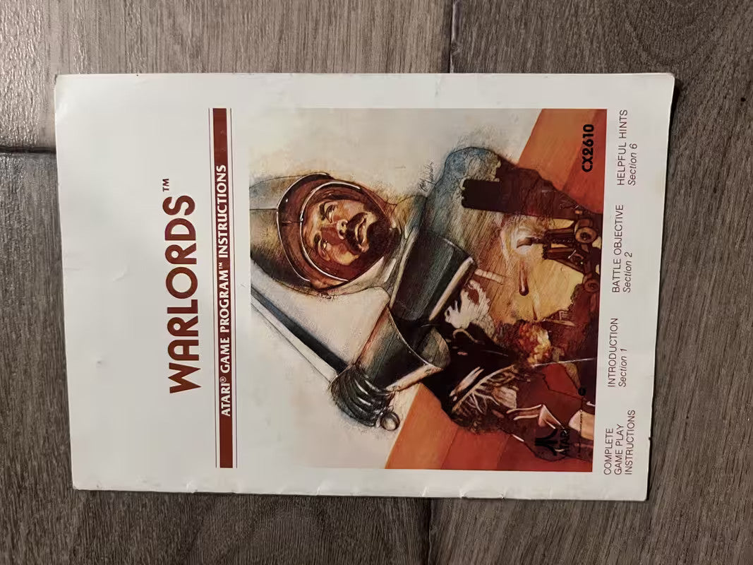 Warlords (Atari 2600, 1981) MANUAL ONLY